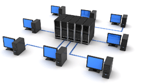Computer Networks 12 Client computers connected to a server in computer networks
