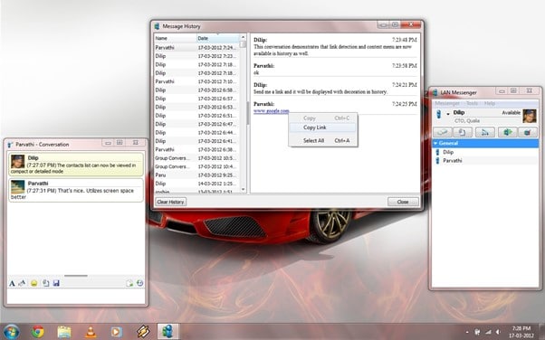 Computer Networks 22 LAN Messenger Sample work screenshots