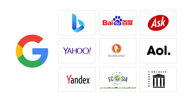 Internet 8 search engines