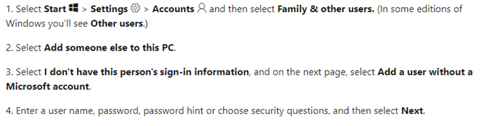 Let us use the Computer & Internet Safely! 5 create new user account on windows 10
