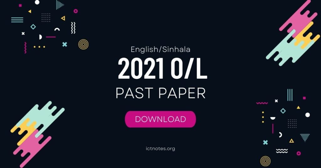 O/L ICT Paper 2021