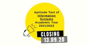 Aptitude Test of Information Systems - Academic Year 2021/2022